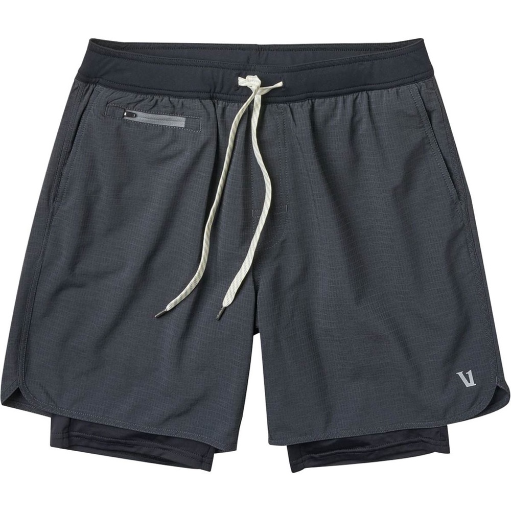 Vuori Men’s Lined Stockton Shorts in Dark Gray